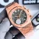 HBF replica audemars piguet royal oak chronograph rose gold green dial watch (17)_th.jpg